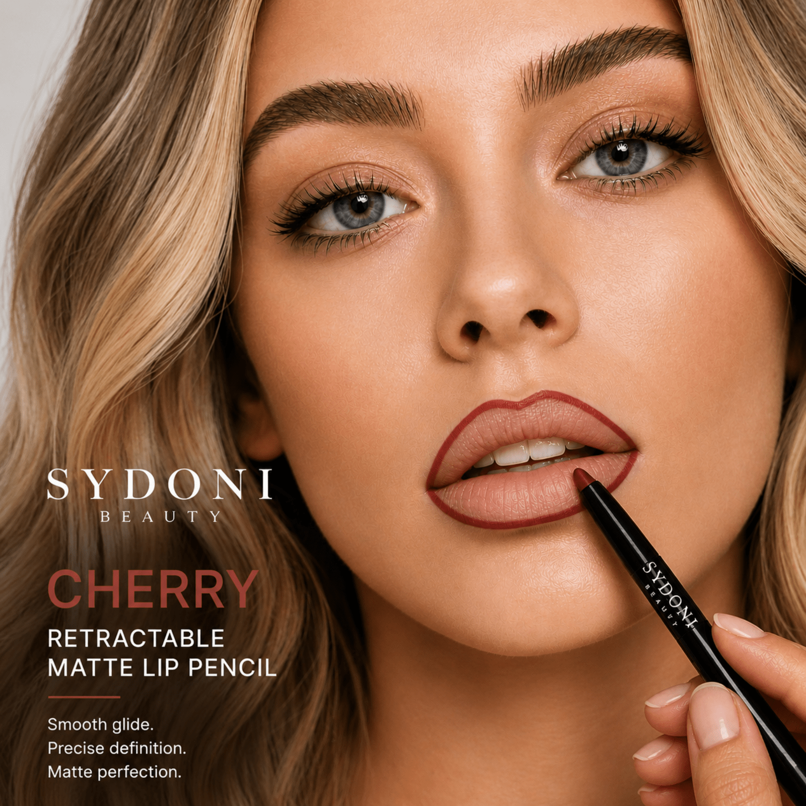 SYDONI RETRACTABLE MATTE LIP PENCIL with SHEA BUTTER 9 Rich, Smudge‑Resistant Shades
