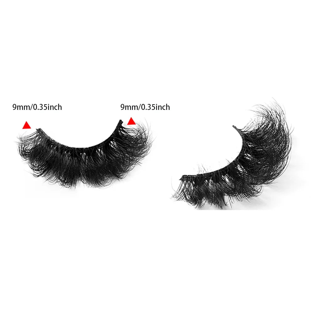 💎 Thick Dramatic Faux Mink Eyelashes – 5 Pairs Fluffy 3D Volume Lashes
